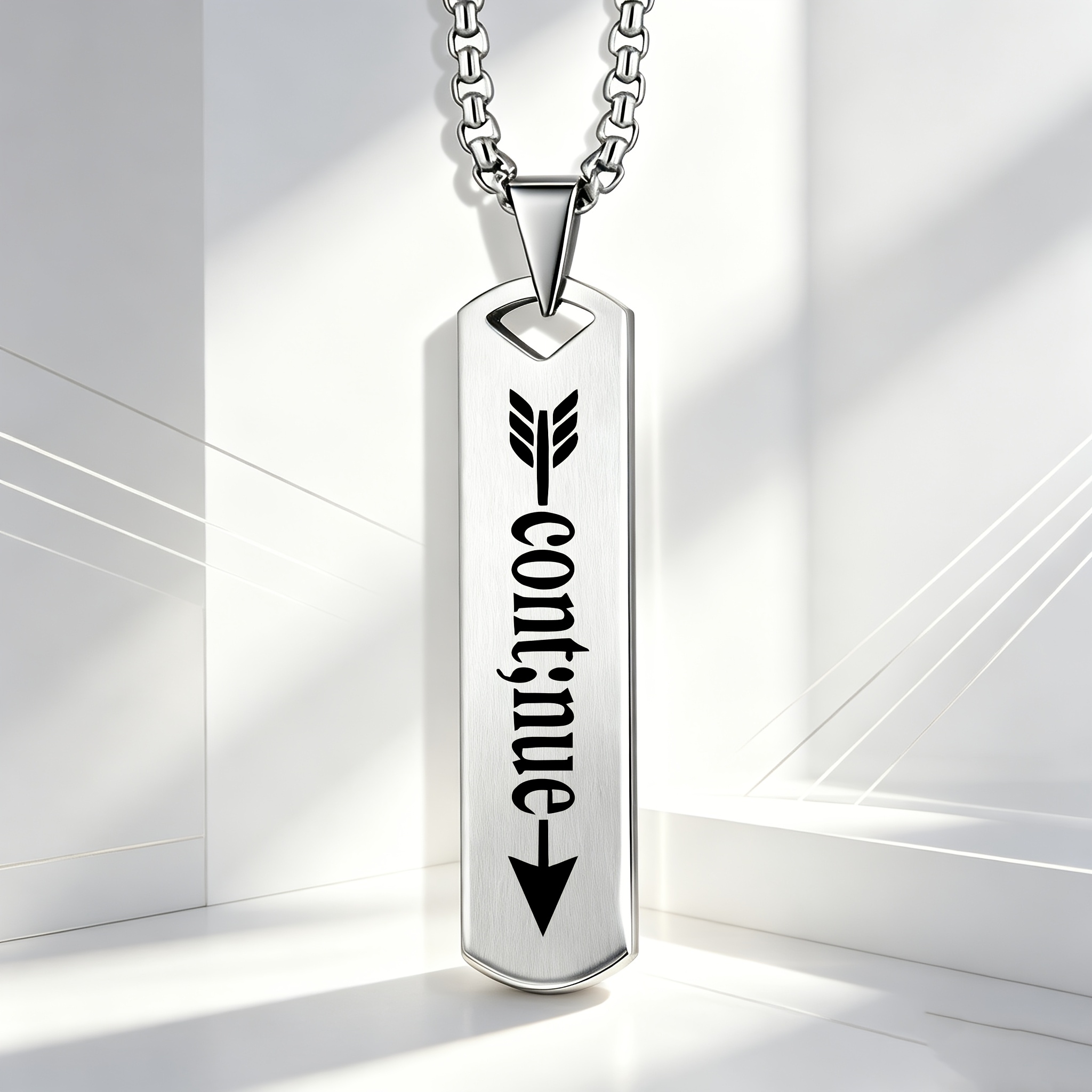 "Continue" Inspirational Positive Pendant Necklace
